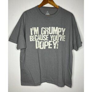 Disneyland Disney World I'm Grumpy Because You're Dopey Gray Men's XL T-Shirt